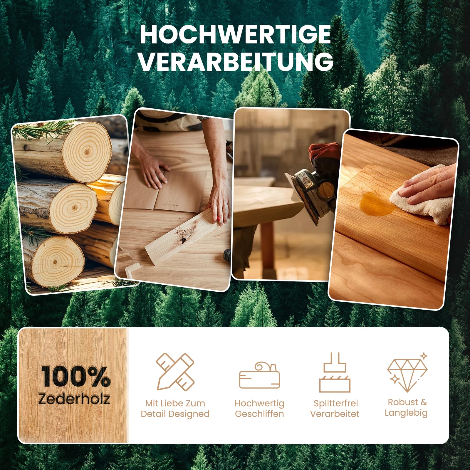 2 Stück Sauna Kopfstütze Holz [100% Naturholz] - Sauna Zubehör - Ergonomische Nackenstütze mit Luftzirkulation & Rutschfester Basis - Für alle Saunatypen inkl. Infrarotkabine & Dampfbad