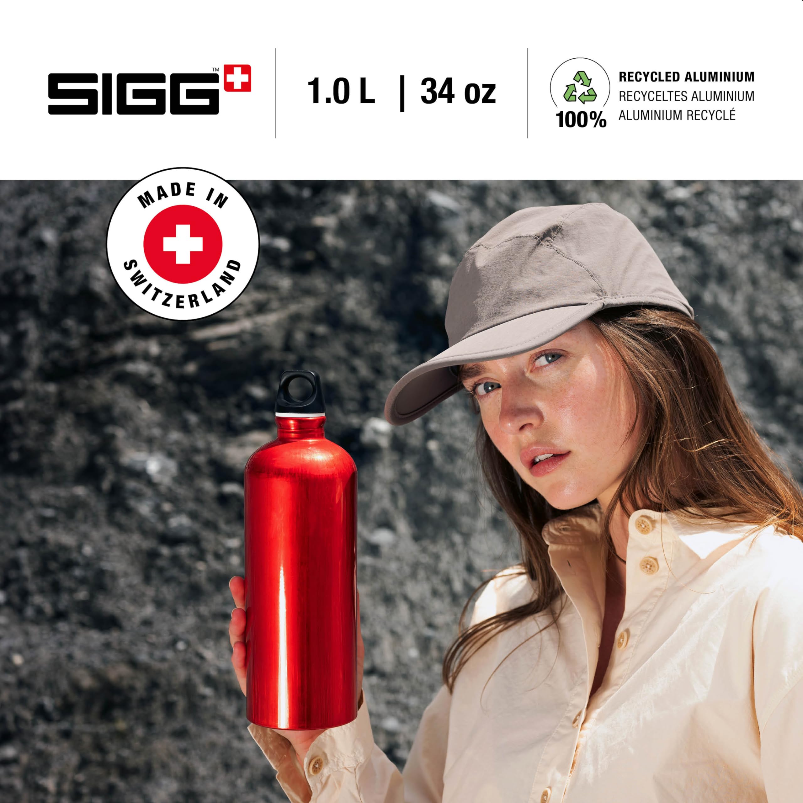 Amazon｜Sigg Traveller Water Bottle 水筒 1000ml レッド｜水筒