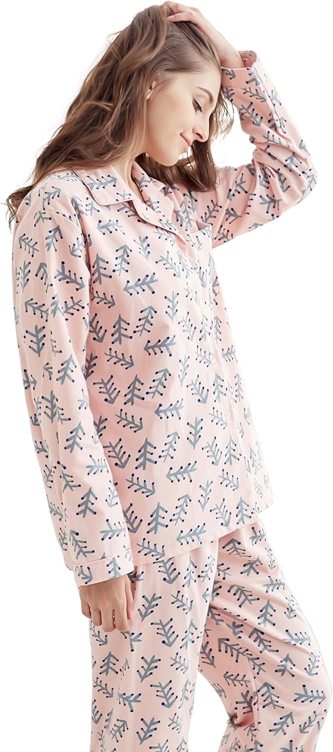 TONY AND CANDICE Women's 100% Cotton Long Sleeve Flannel Pajama Set Sleepwear - Image 4