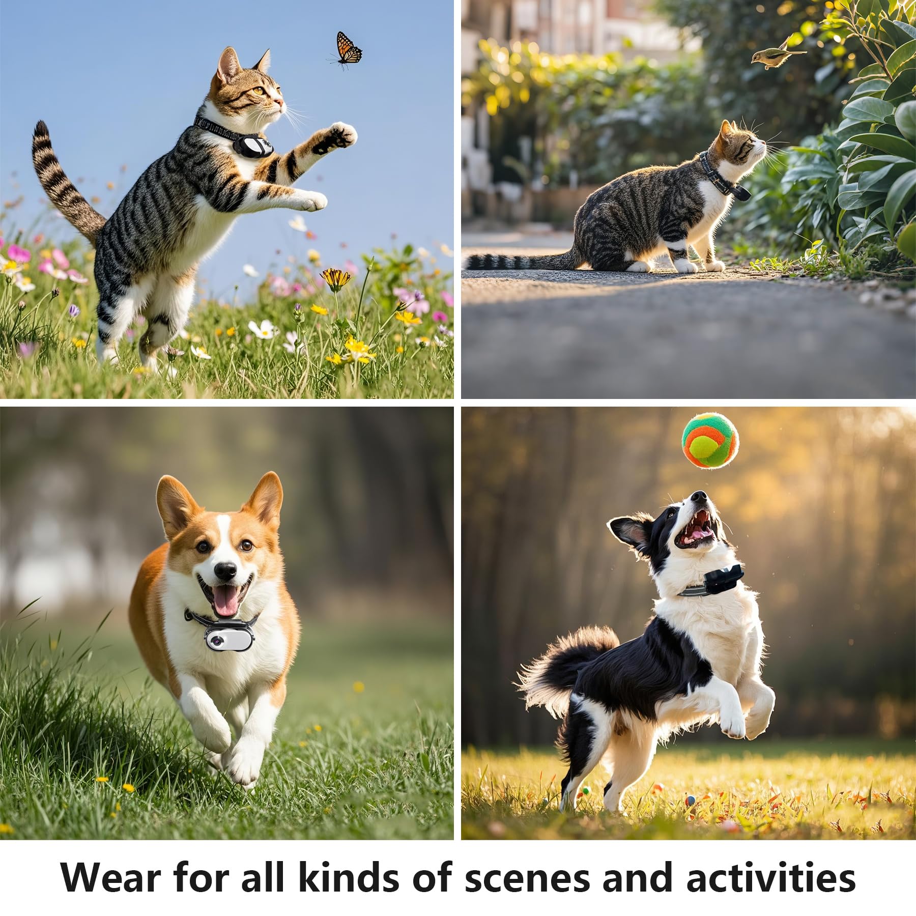 TEFIRE Cat Camera Collar HD 1080P with Video Record Wireless Mini Sport Cam,Small Action Cameras,Body Camera for Pet Supplies/No WiFi/Stuff,Outdoor/with 32GB Memory Card