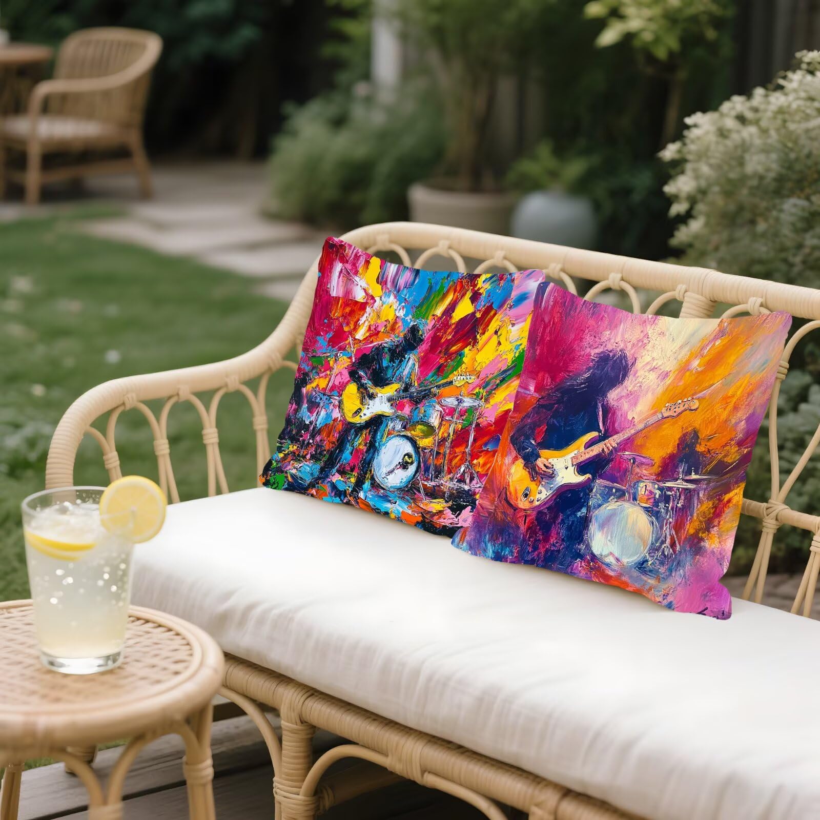 Cojines Sofa Fundas Cojines 65x65cm SúPer Suave Cojin Moderno Abstracto Juego de 4, Fundas Almohada Impermeable Exterior, Interior Y Exterior Cojin Decorativos, JardíN SalóN Regalos NavideñOs P-477