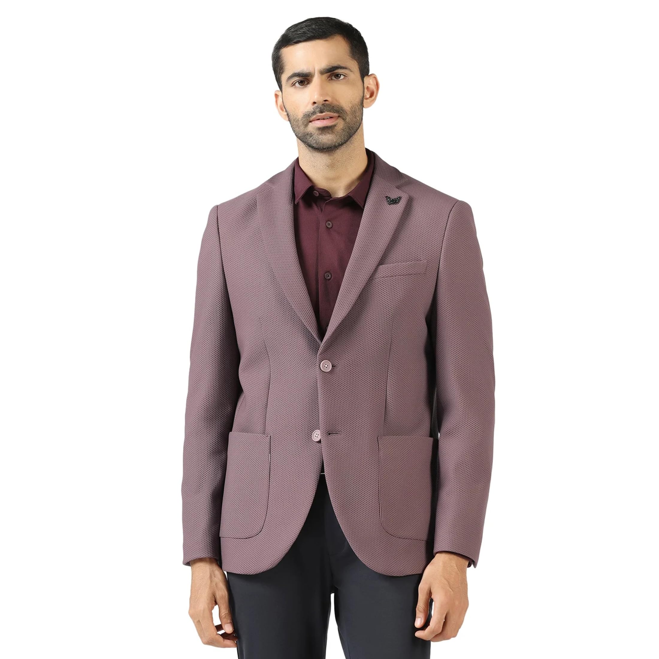 blackberrys Men's Slim Fit Textured Formal Blazers-picture-49