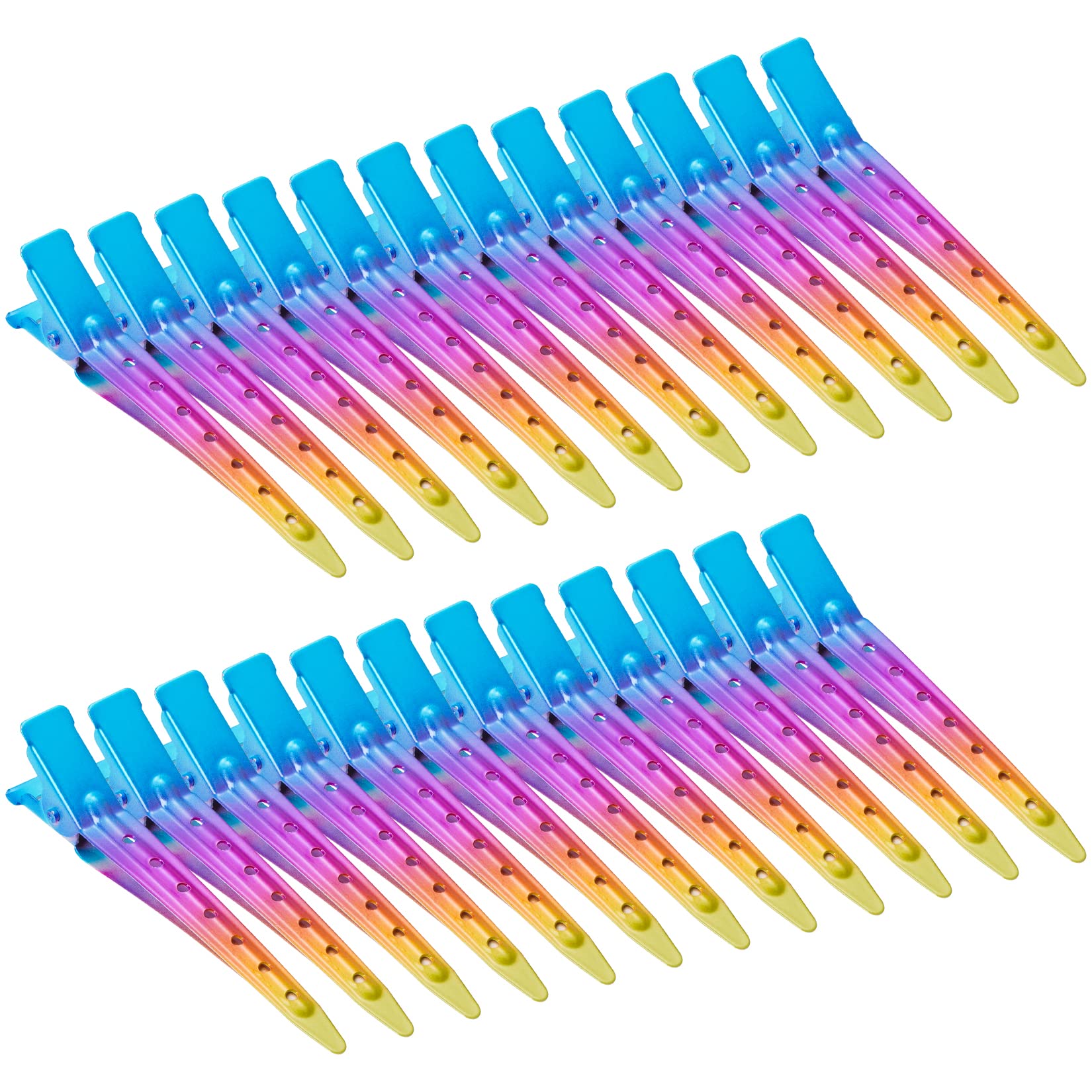 Duck Bill Hair Clips - 24 Pack Silver -28