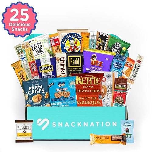 SnackNation - Ultra-Premium Healthy Office Snack Box Subscription Deluxe Variety Bars, Chips, Sweets for Employees, Meetings, Holidays: 30 Snacks