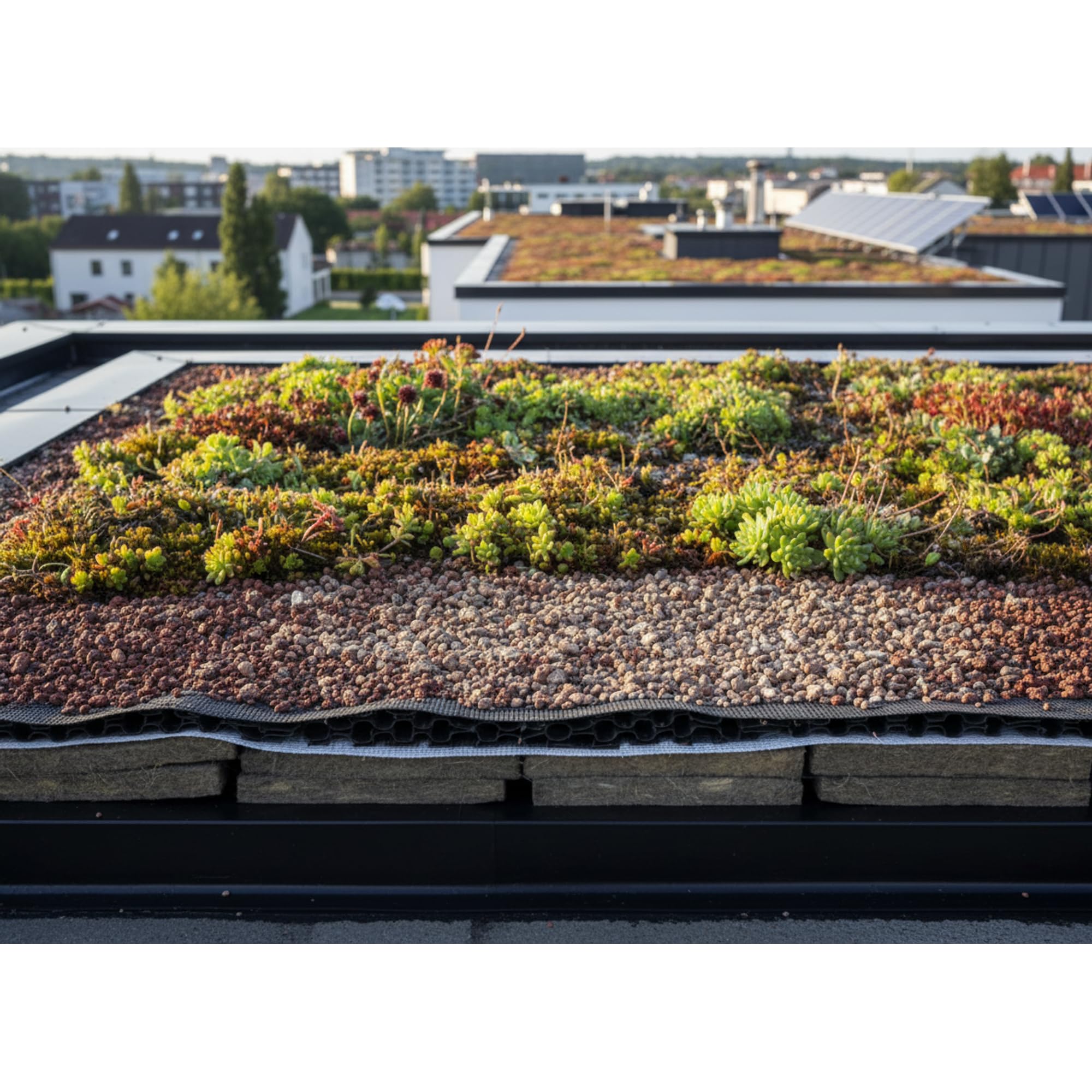 Substrat zur Dachbegrünung mit Lava (2-8 mm)-Bims (0-10 mm)-Mischung für nachhaltige Garten- oder Dachprojekte