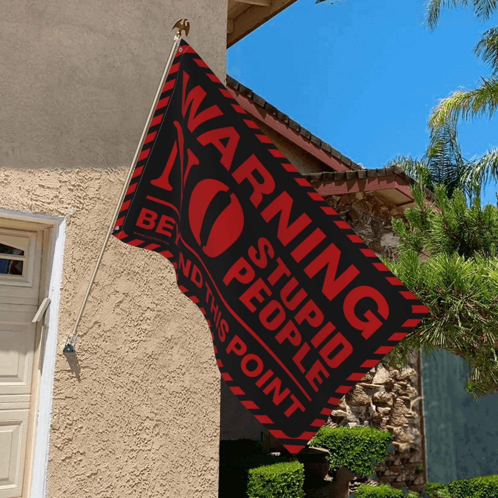COTECI Banner dormitorio che avverte questa proprietà è protetta da una bandiera del bassotto altamente addestrata decorazioni per casa e uomo