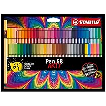 Stabilo Pen 68 – Pennarello Premium – ARTY – Astuccio da 65 – Colori Assortiti