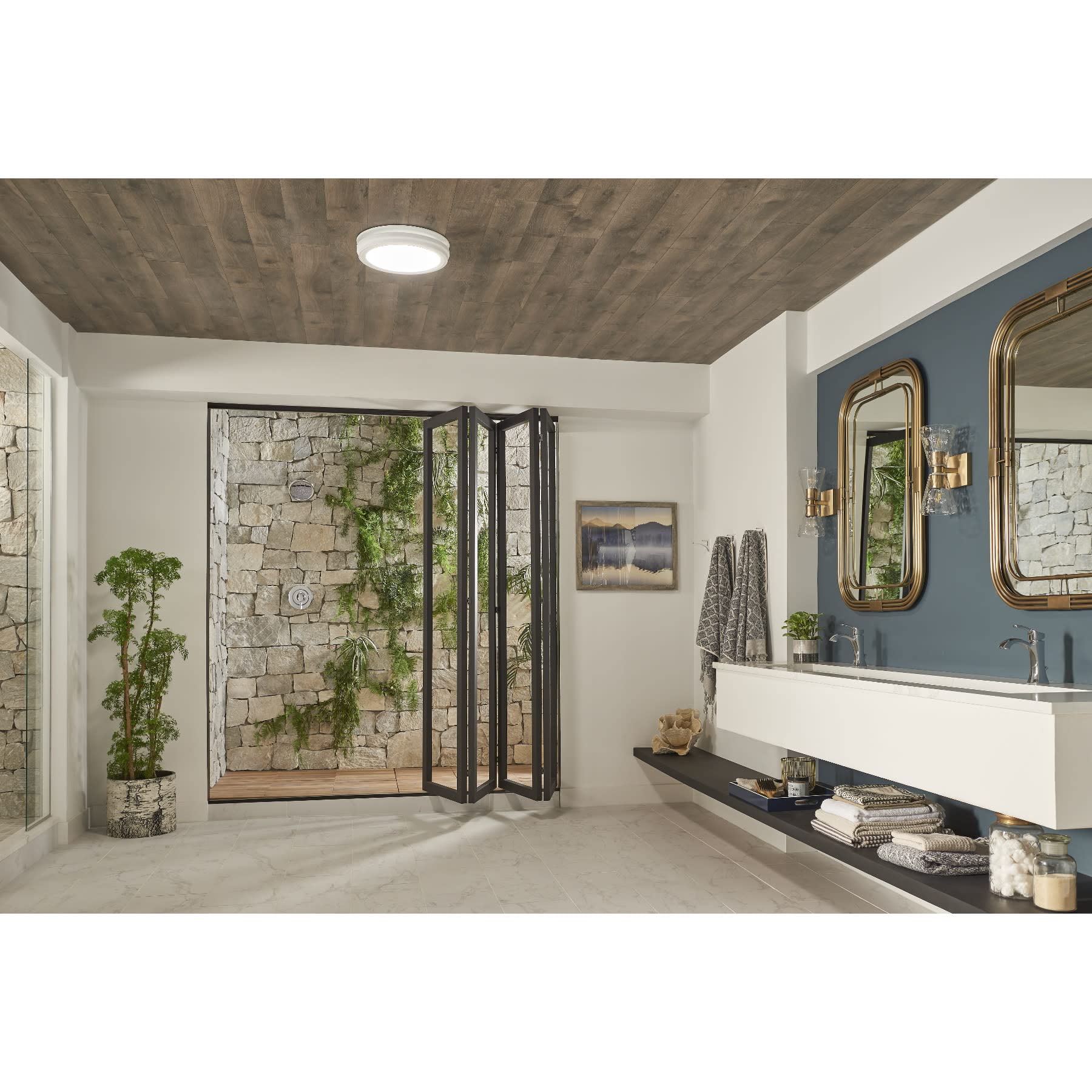 Broan-NuTone AER110SLW Bathroom Exhaust Fan With Motion Sensor & LED Light - 110 CFM, 1.5 Sones, Energy Star, White
