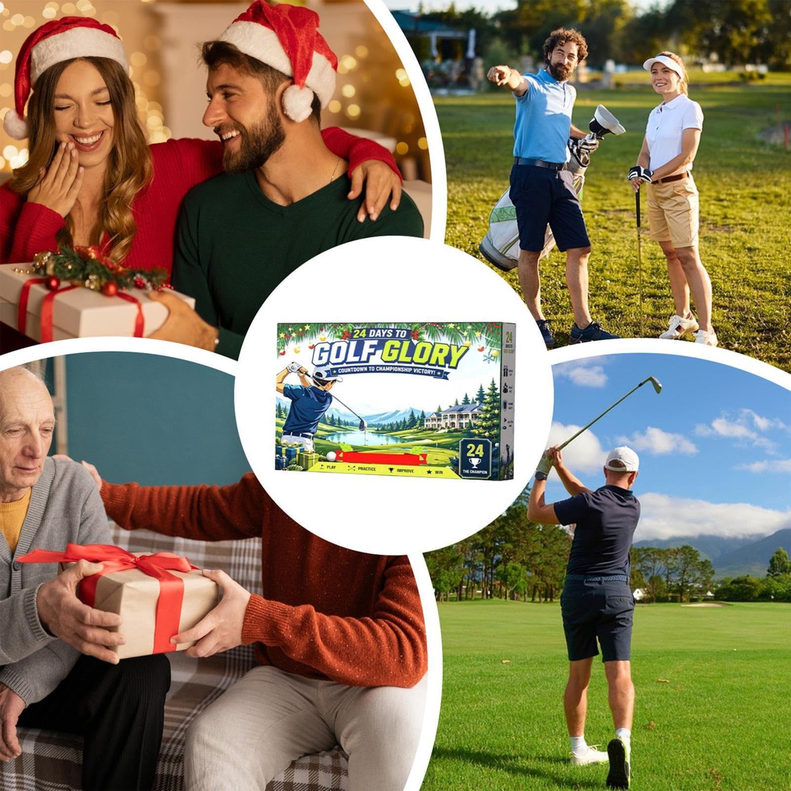 Calendario de Adviento de golf 2026 Cuenta atrás de 24 días con clip para