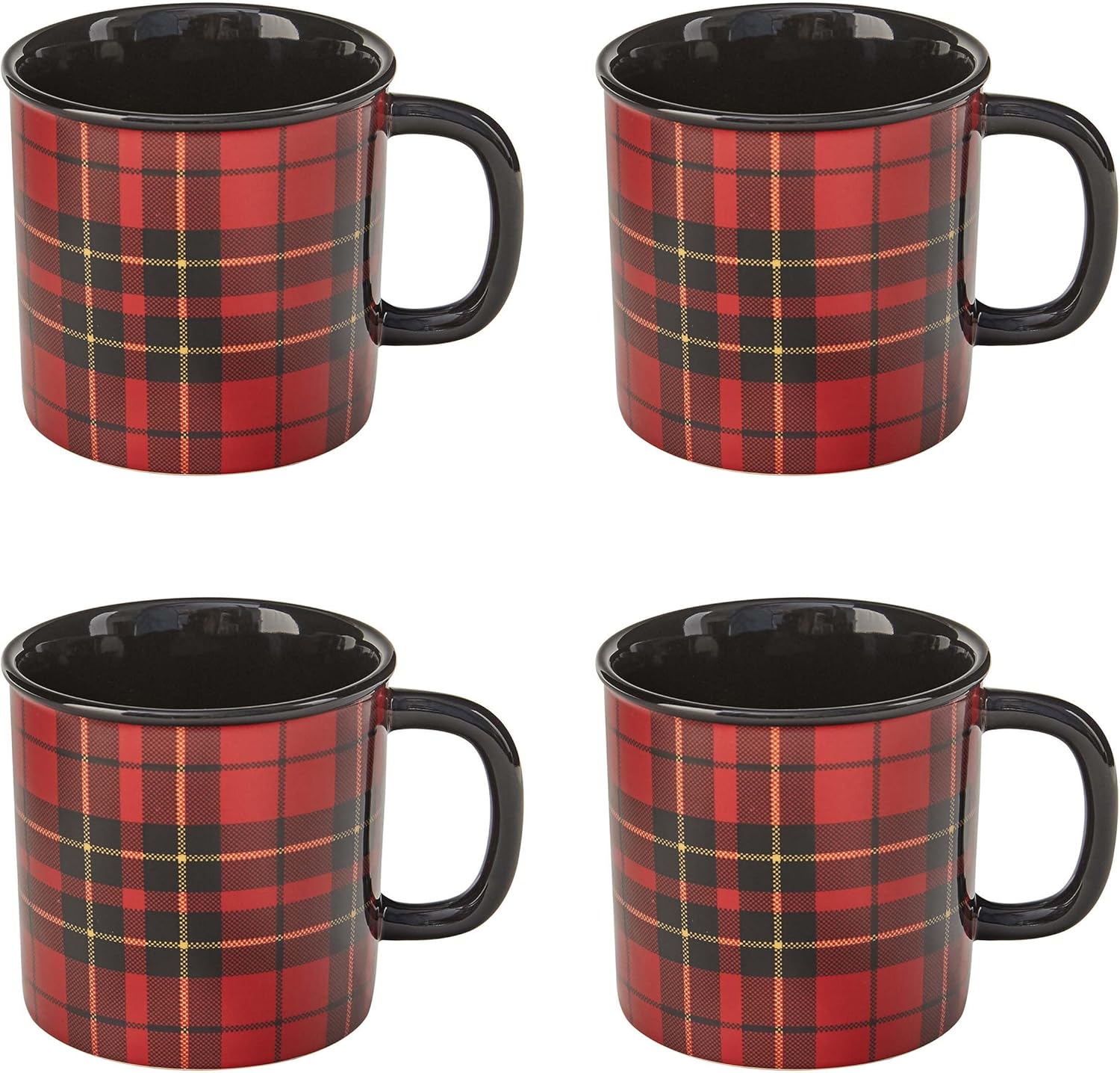 Park Designs Sportsman Plaid Mug Set - Red