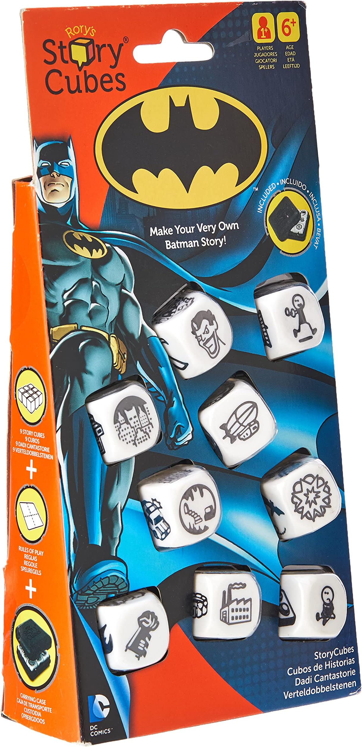 Asmodee Creativity Hub Rory's Store Cubes: DC Comics Batman Dice Game Set (Ages 8+)