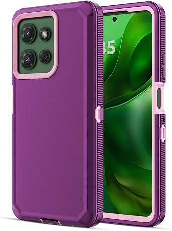 Jiunai for Moto G Power 2025 Case Power 2026 Case Rugged Heavy Duty Purple