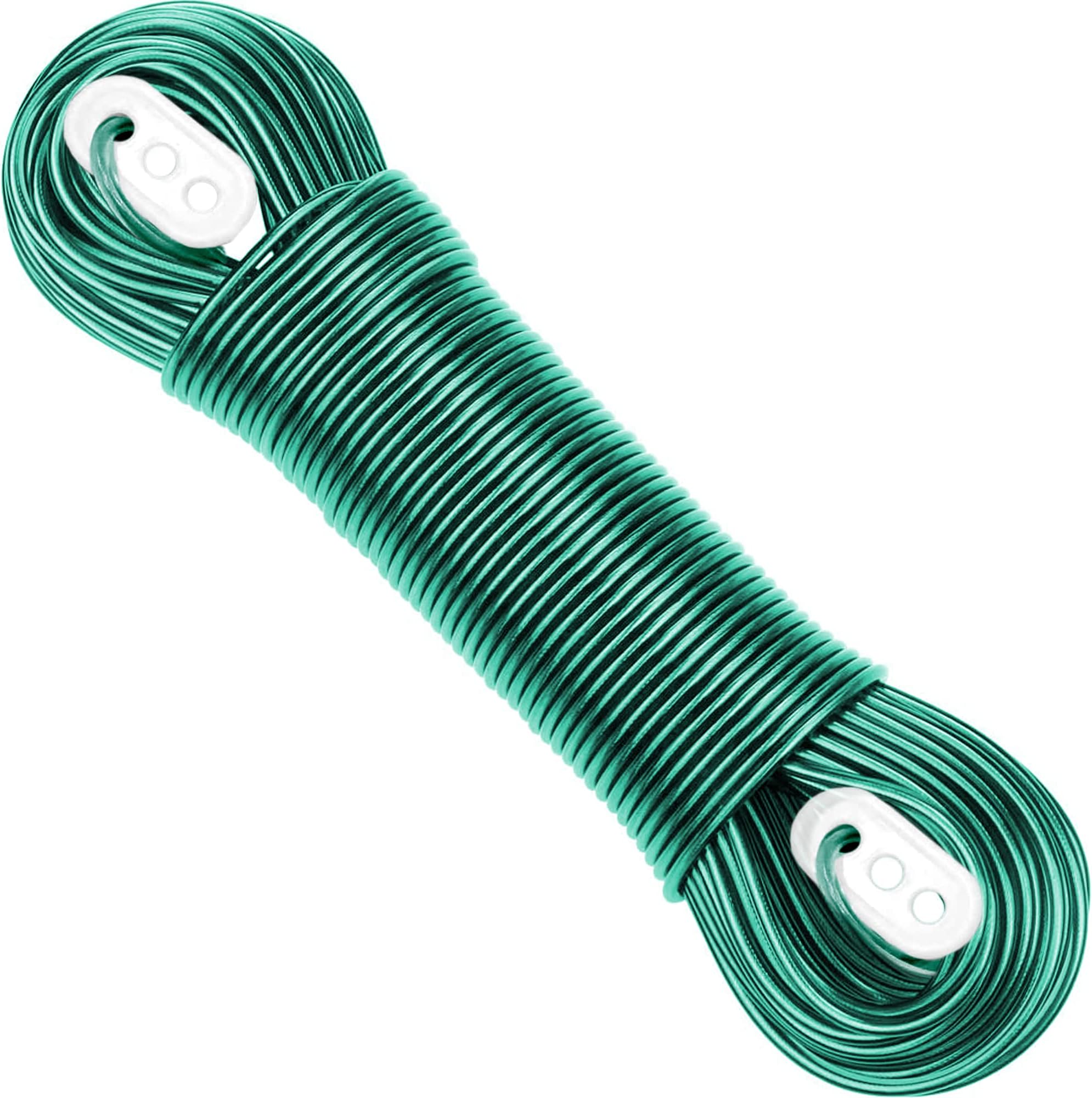 โThe Strongestโ Steel Washing Line by Smithโsยฎ (Green, Size 50m/164ft) | Super Strong, Lifelong, Heavy-Duty Outdoor & Indoor Clothesline | Rot, Mould & Weather Resistant | Lifelong Guarantee!