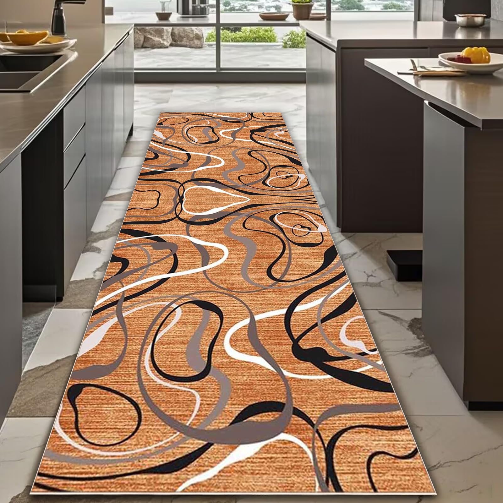 Tapis Cuisine Devant Evier Antidérapant Tapis Entrée Intérieur Long Tapis de Cuisine Tapis de cuisine long antidérapant lavable Tapis de couloir antidérapant Tapis Entree Interieur Long 70 x 150 cm