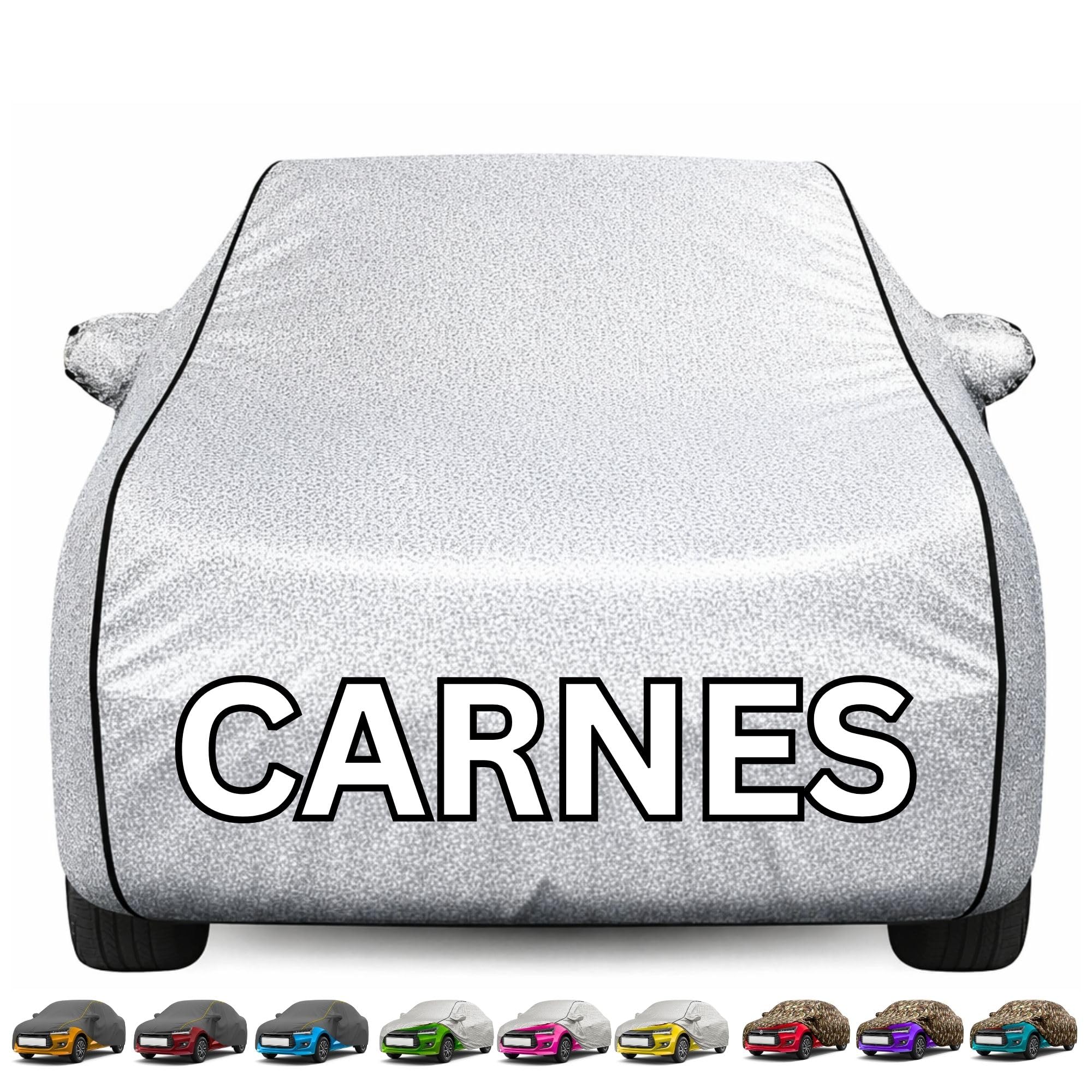 Kayme Premium Silver Carens Car Cover Waterproof for (All Models & Variants – Petrol, Diesel, CNG & EV) |Speacially Custom Fit with Mirror Pockets |All-Weather Protection - Outdoor Car Body Cover