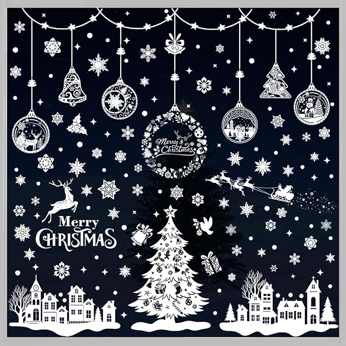 Pegatinas Navidad Ventanas Inreeme (244 piezas)