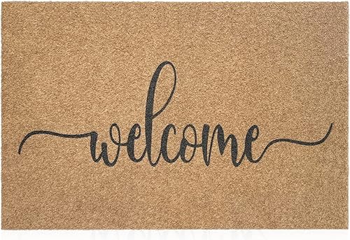 MWAZZLL Tapete de bienvenida para interiores y exteriores, antideslizante, fácil de limpiar, súper absorbente de barro, tapete para puerta