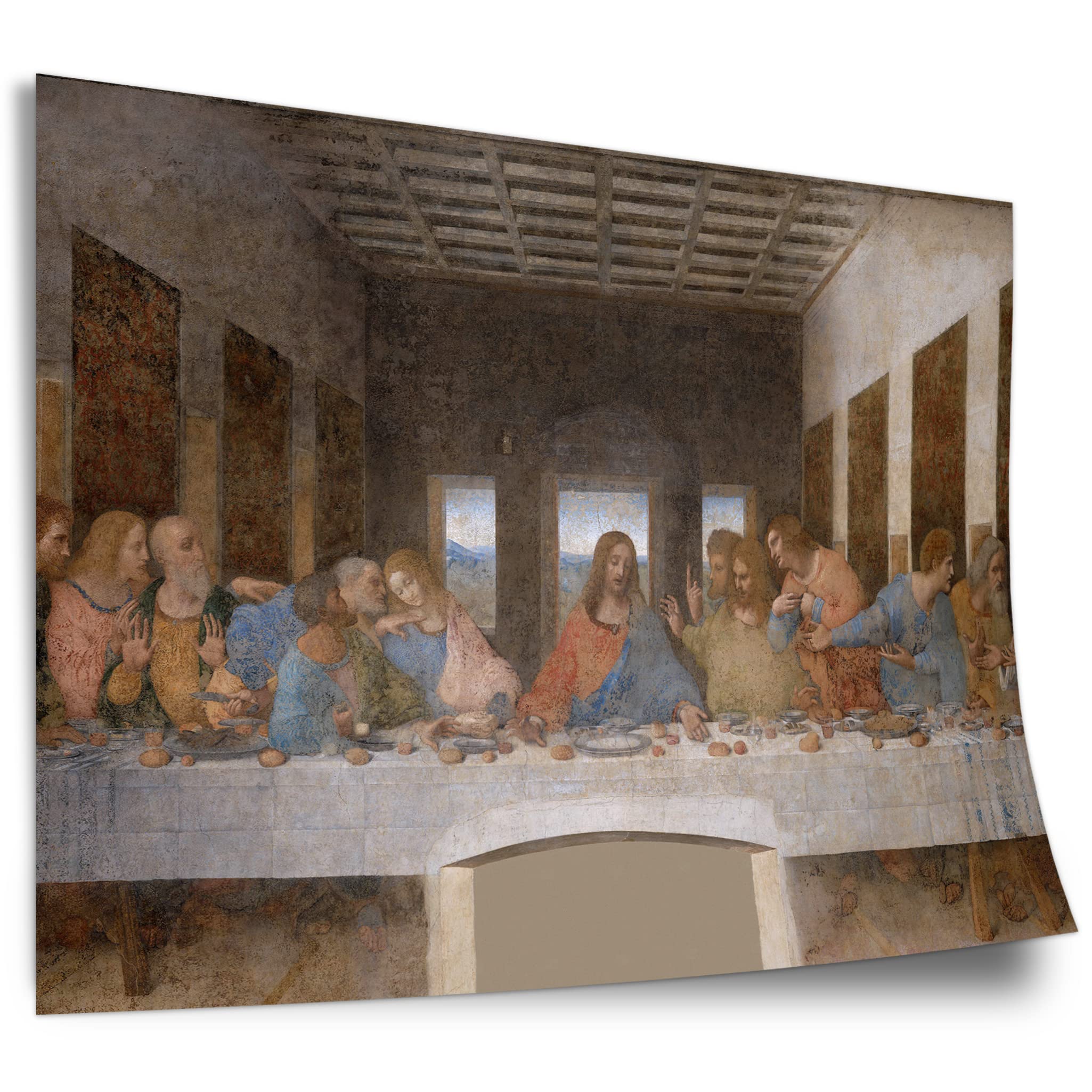 Printistico Poster Leonardo da Vinci - Das letzte Abendmahl Kunstdruck ohne Rahmen, Wandbild - A4, A3, A2, A1, A0, XXL - Wohnzimmer, Schlafzimmer, Küche, Deko
