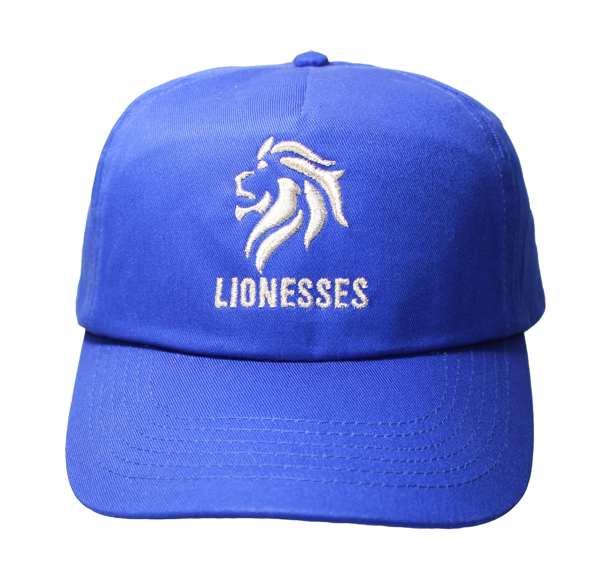 TeddyT's England Lionesses Adult Embroidered Baseball Cap Hat (UK, Alpha, S, L, Royal Blue)