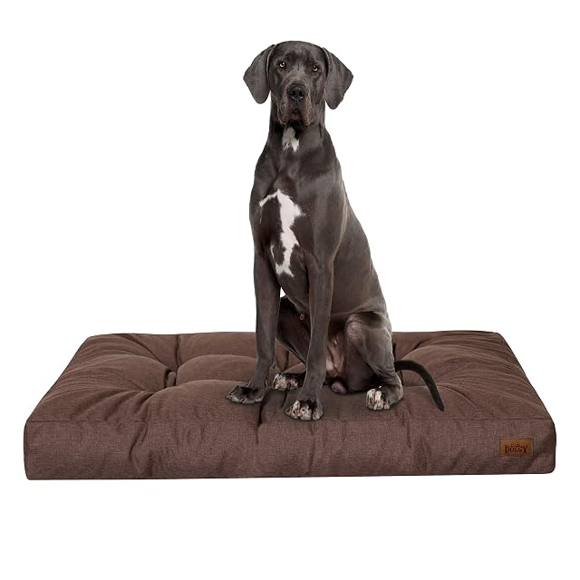 Foto 3 de 8 de DOGGY Cama para perros, rectangular, colchón para perros, tamaño XXL, 130 x 100 cm, color marrón