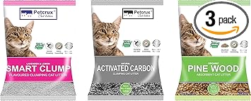 PetCrux Exclusive Scoopable Smart Cat Litter 5 Kg Mix Pack of 3 Types (Total 15 kg)