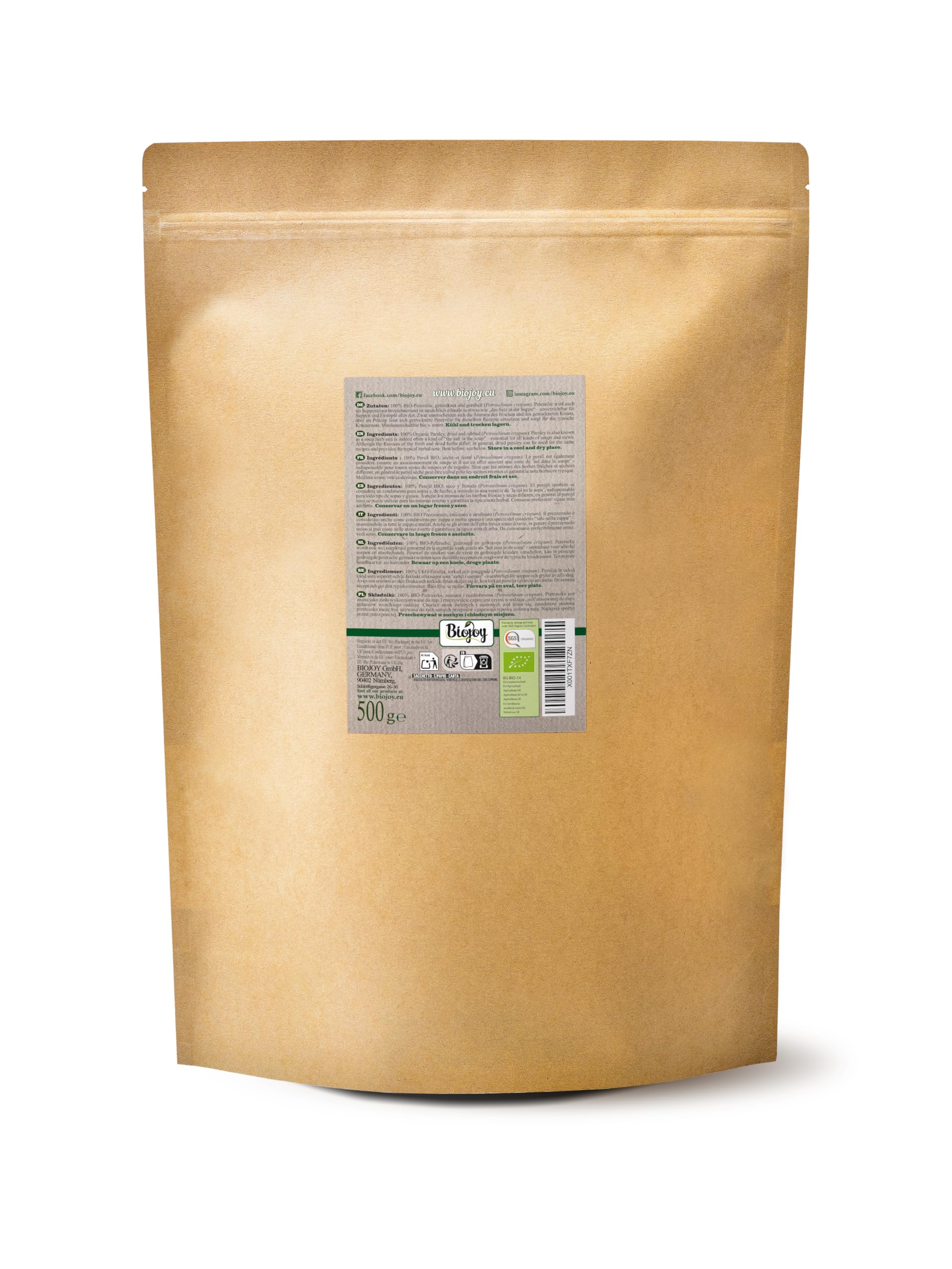 Biojoy Persil BIO (500 g), séché et frotté, sans additifs (Petroselinum crispum)