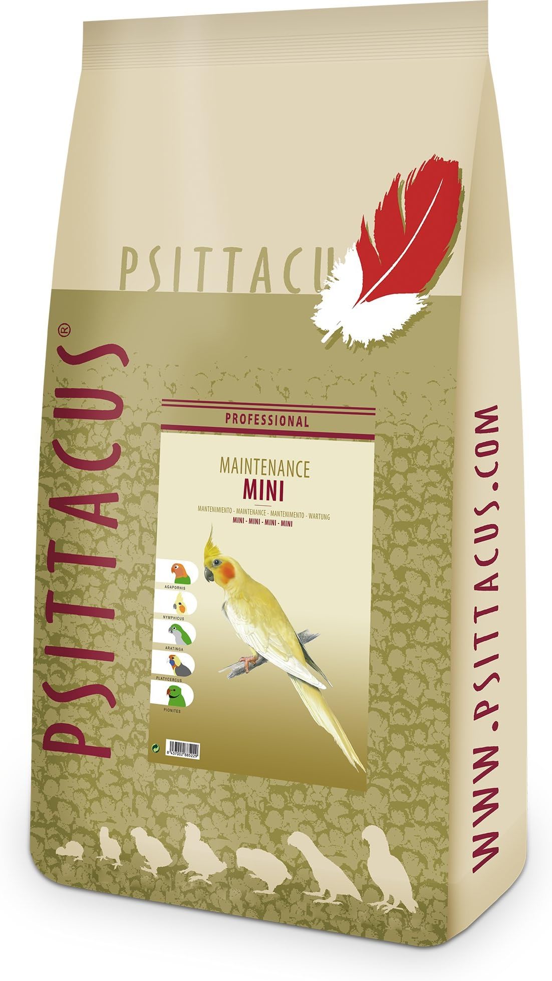 Psittacus Maintenance Mini 12kg (Conure / Caique / Galah / Cockatiel)