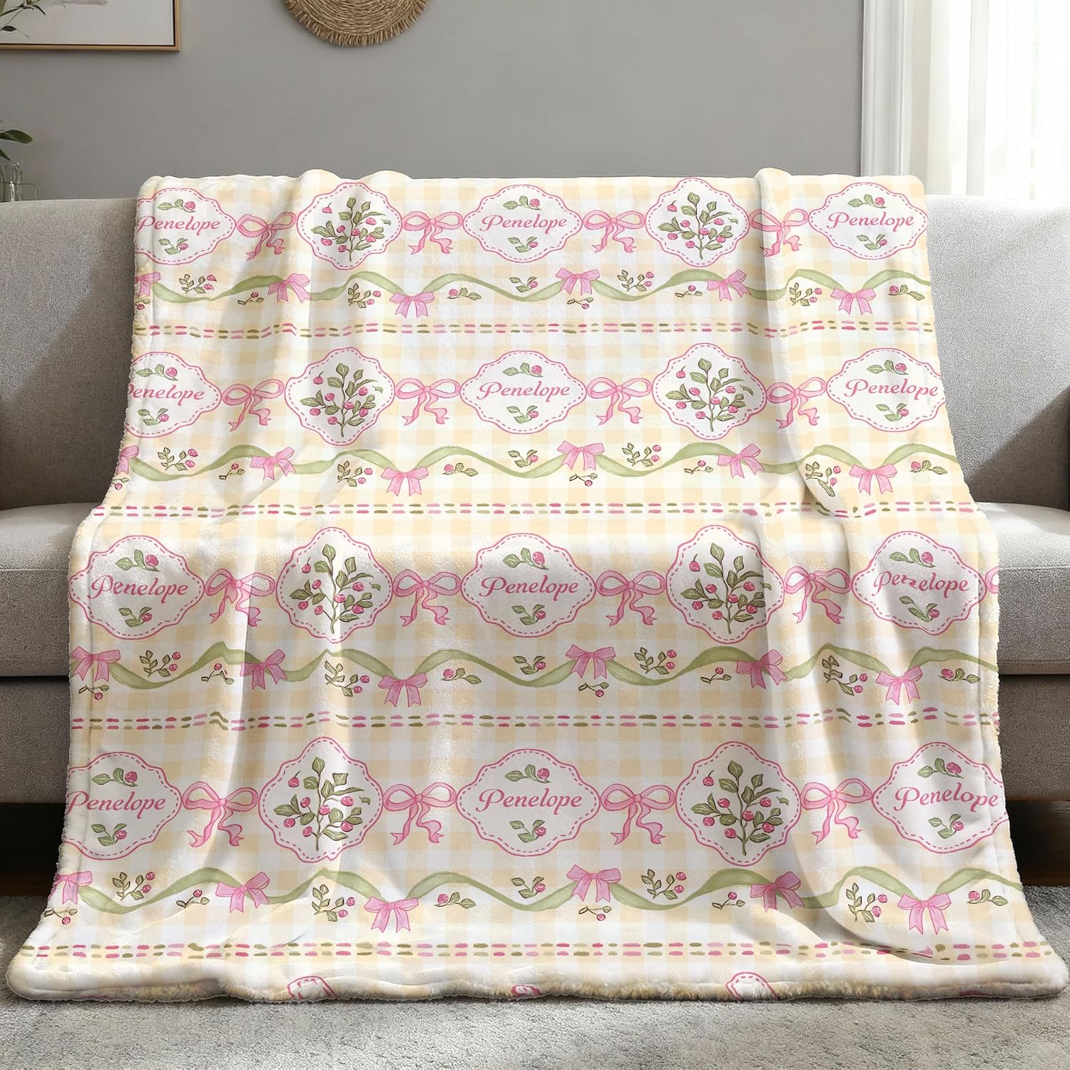 Blanket with Names Personalized, Custom Blanket Name for Women, Blankets with Names On Them 1