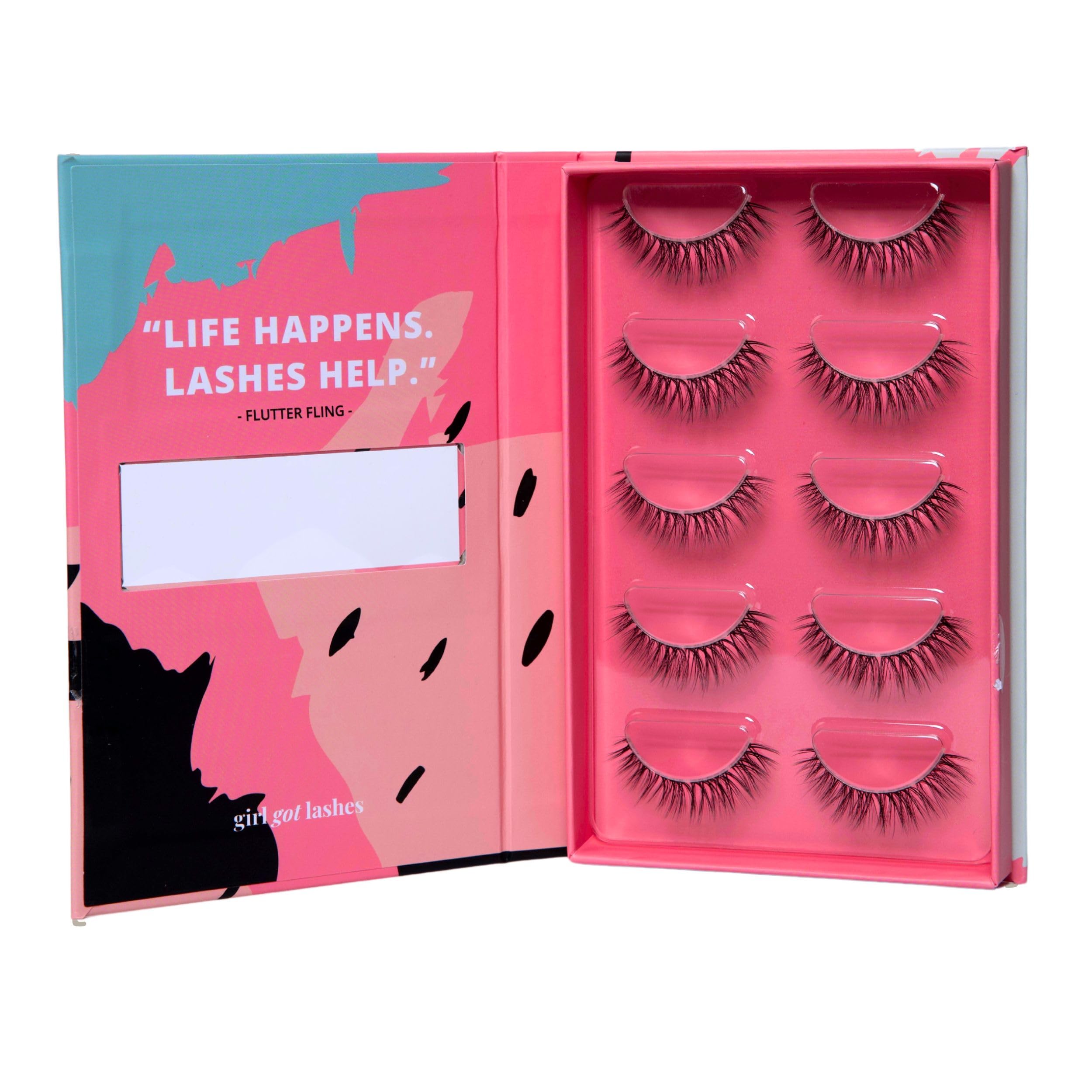 GirlGotLashes Flutter Fling Handgemachte Wimpernextensions Wimpernverlängerung 5 Paare Vegan