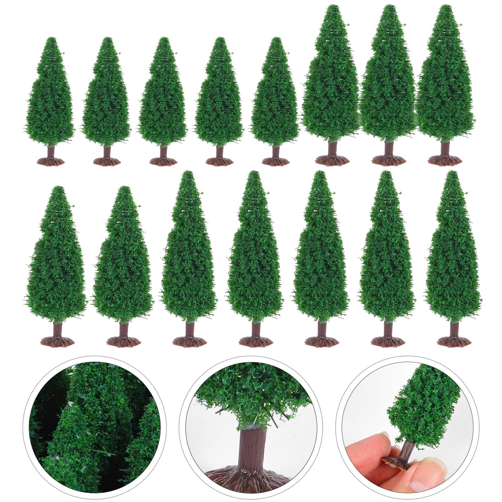 STOBOK 45piezas Árboles De Pino Artificiales para Diorama y Paisajismo Modelos De Escena Diferentes
