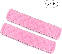 Vista 2 de Amooca Funda suave para cinturón de seguridad de automóvil, 2 cojines para cinturón de seguridad, 2 unidades para una conducción más cómoda, ajuste
