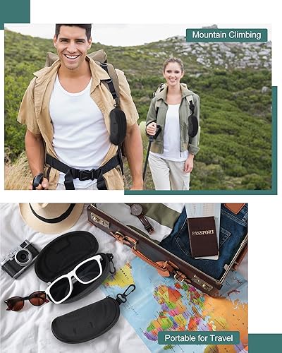 Miniatura 2 de Leumoi Estuche para lentes de sol, 12 piezas, cierre de cremallera, carcasa rígida, fundas portátiles para gafas de viaje, soporte de almacenamiento