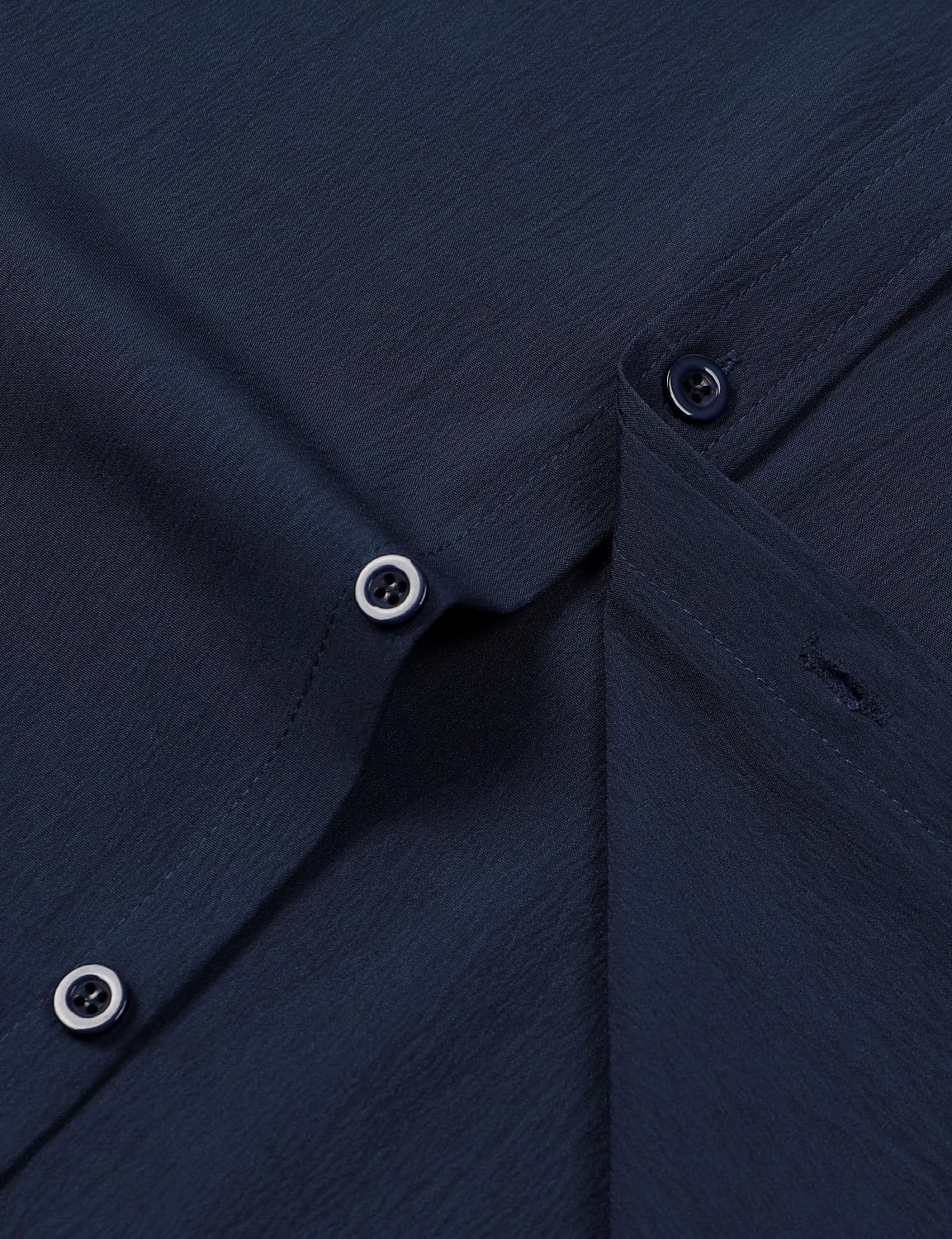 JEMITOP Men's Stretch Wrinkle Free Short Sleeve Texture Shirt Lightweight Summer Button Down Shirts for Beach Vacation - Image 4