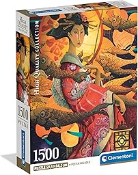 Clementoni - Puzzle 1500 Pezzi per Adulti e Ragazzi, Illustrazione Giapponese Koinobori Dance, Idea Regalo, Compact Box, Made in Italy, 59,5x84,5, Poster Incluso, 31756