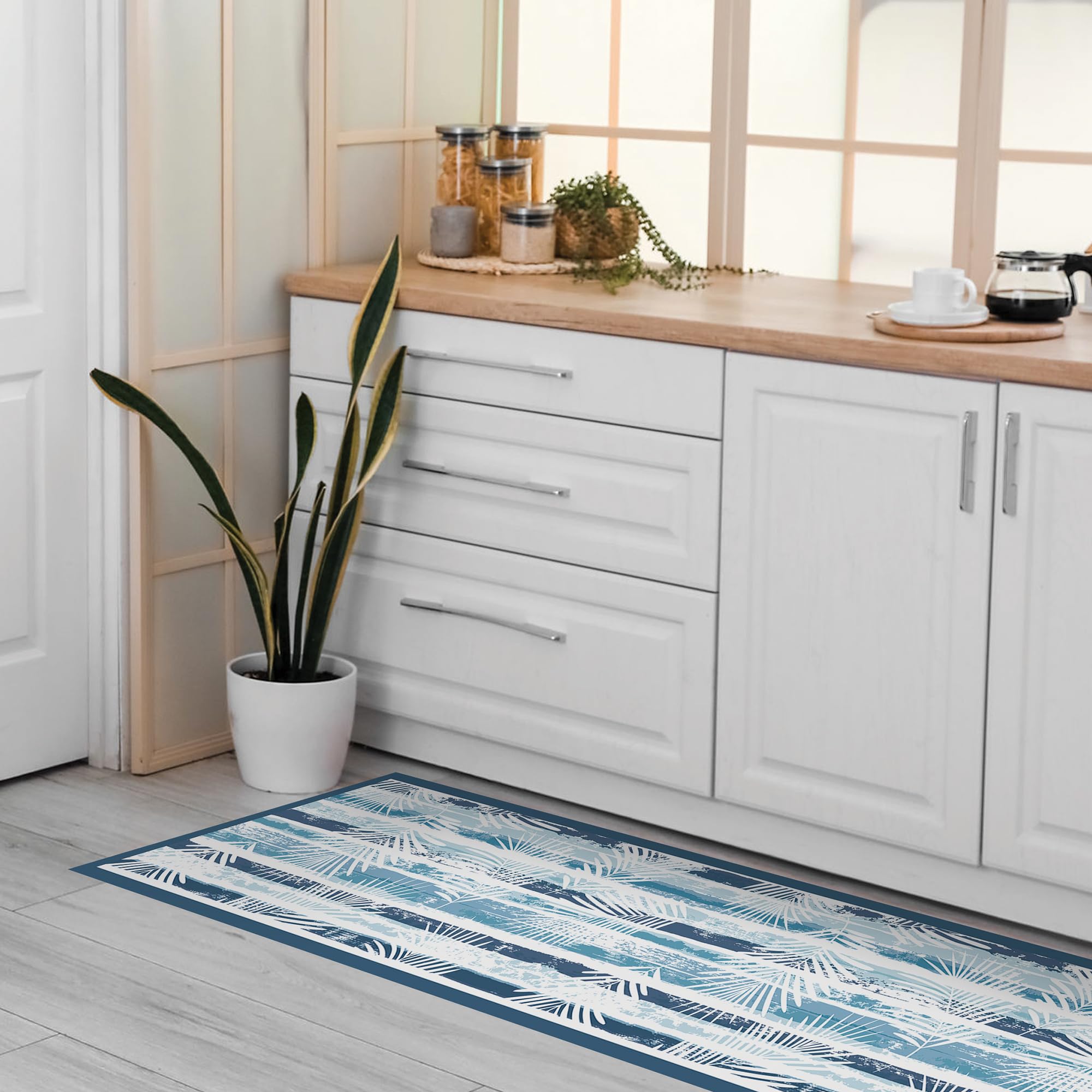 CREARREDA Carpet Runner for Kitchen, Hallway & Living Room, Carpet Runner, Made to Measure, Insulating, Fire Retardant, Scratch-Resistant, Hypoallergenic, Water-Repellent, Kitchen Runner, Living Room