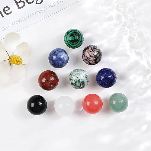 Miniatura 3 de Juego de 10 piedras curativas en forma de cristales naturales, palma de cristal de 0.8 pulgadas, piedras naturales pulidas, juego de bolsillo para