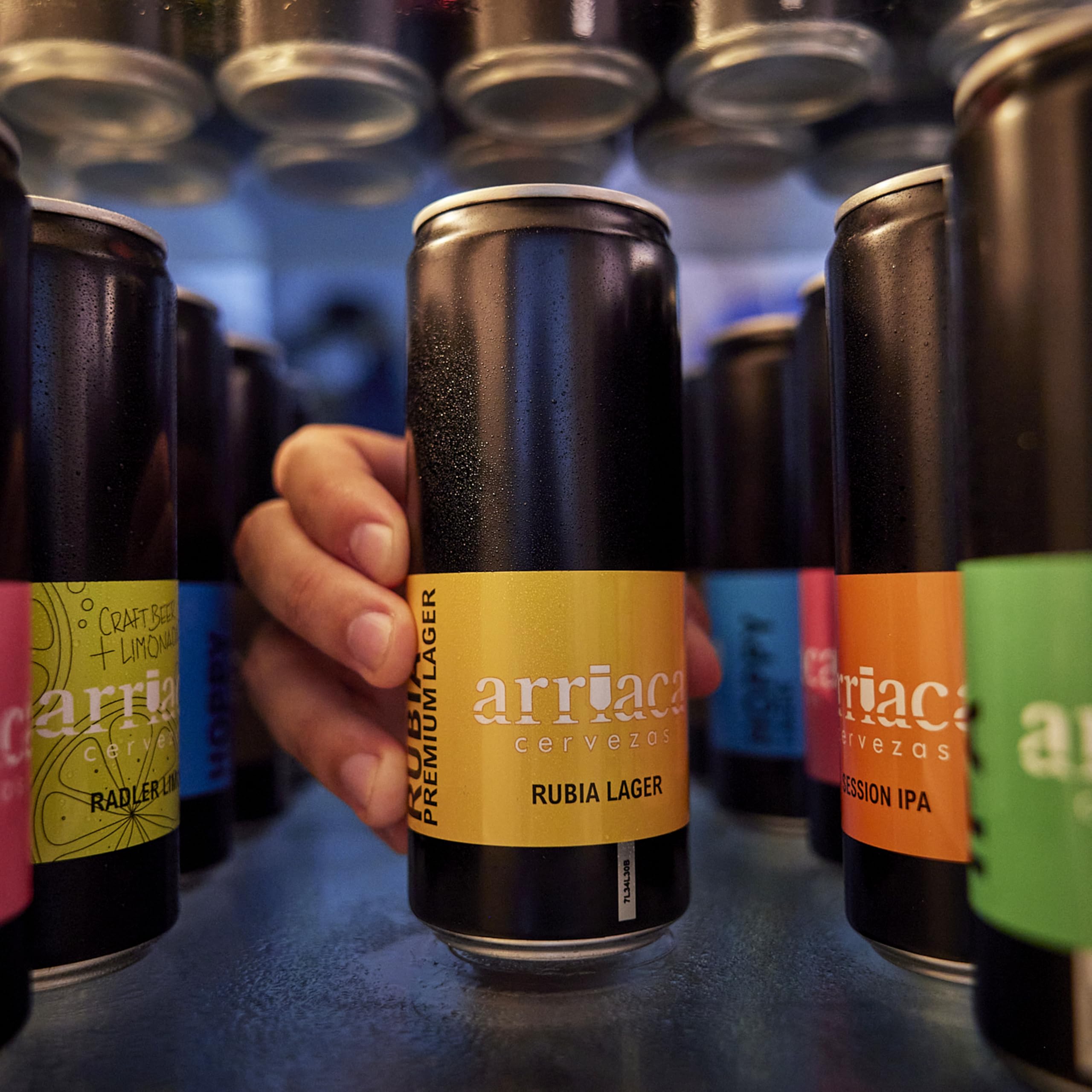 Cerveza Premium Arriaca RUBIA SIN GLUTEN en Pack Fabricación Artesanal. Premios internacionales a la Mejor Cerveza Rubia Artesana (24 latas 33cl)
