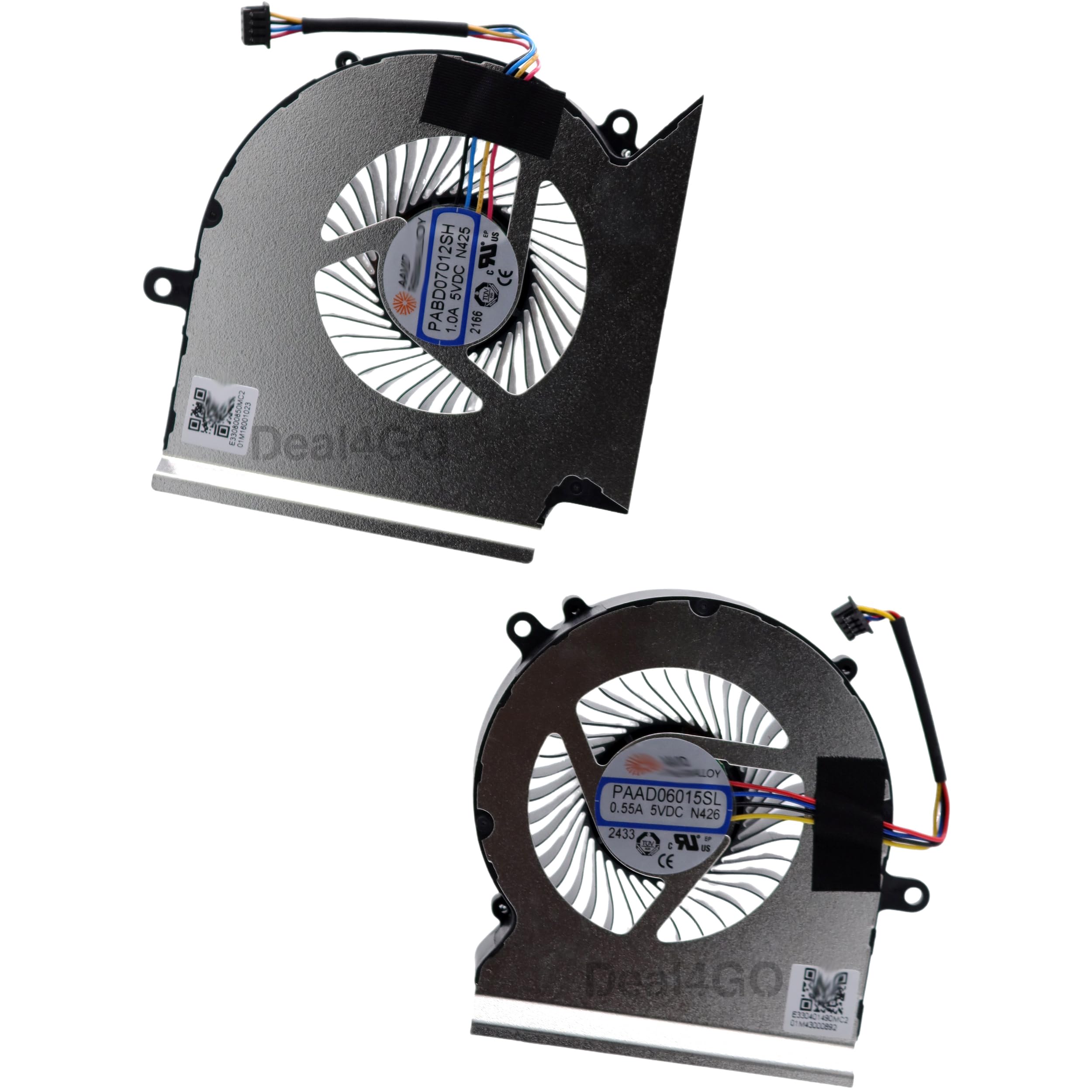 Deal4GO Ventilador de refrigeración gráfica CPU y GPU de repuesto para MSI GL65 Leopard 10SFK-062 GE65 GP65 WE65 MS-16U5 MS-16U7 MS-16U8