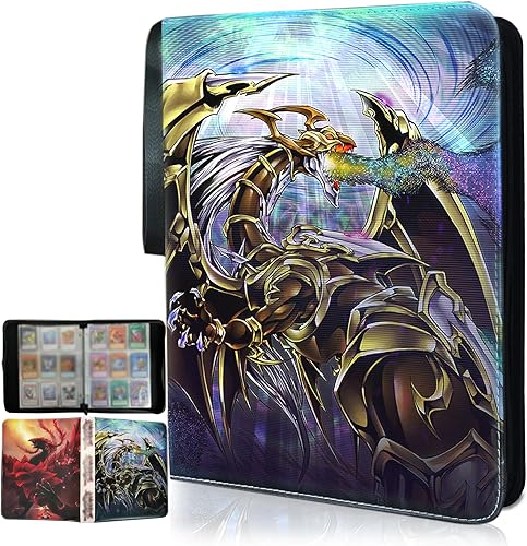 Miniatura 10 de Carpeta de tarjetas Trading YGO, se adapta a 900 tarjetas coleccionista de tarjetas, con 50 fundas extraíbles, juguetes regalos para niños y niñas