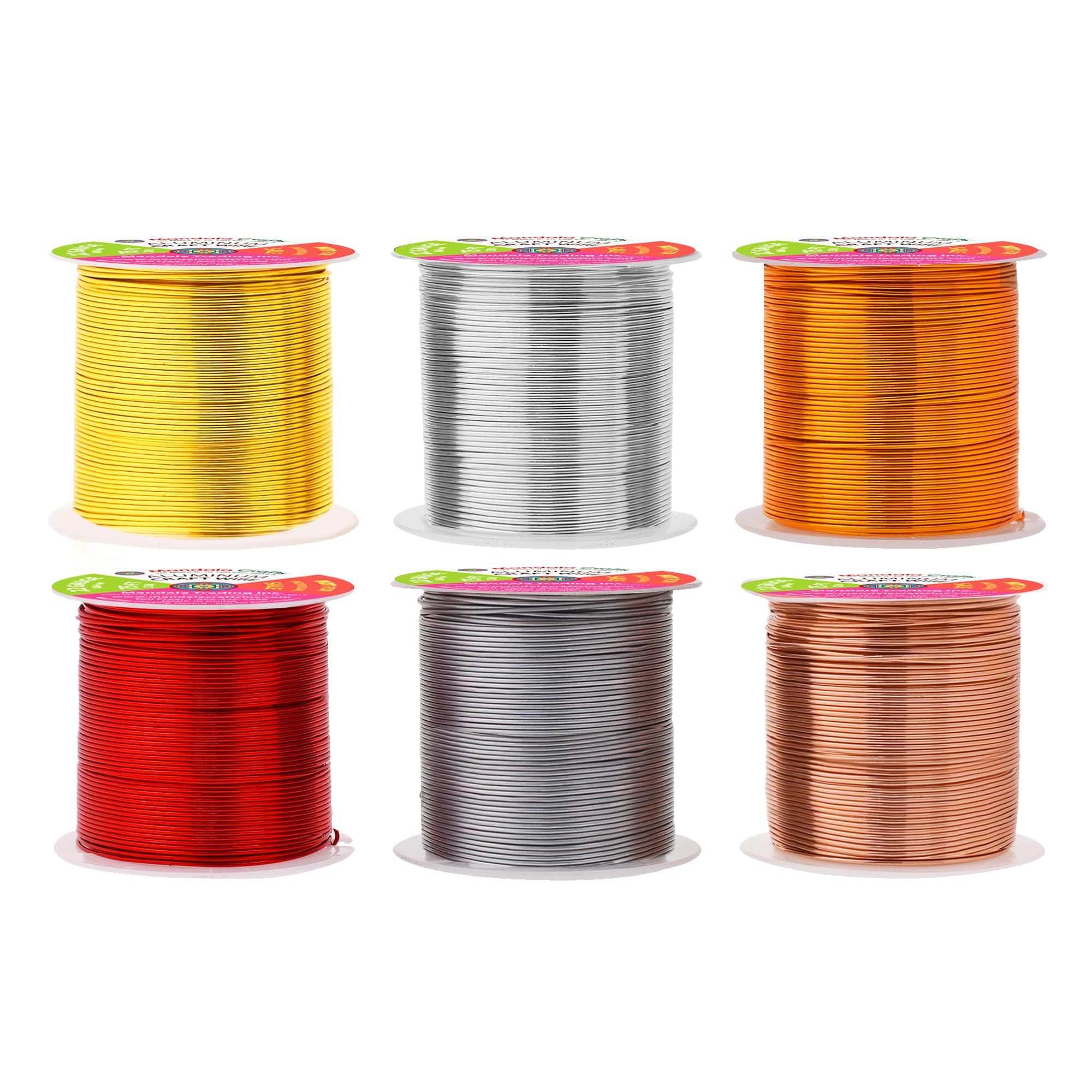 Mandala Crafts 22 GA Gray Copper Red Assorted Anodized Aluminum Craft Wire