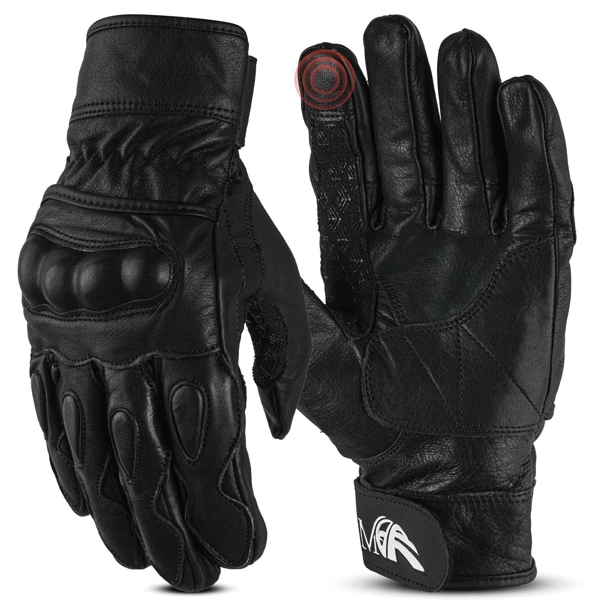 ADMMotorbike gloves for Men cow leather full finger padded motorcycle outdoor anti slip palm guard Ultimate Pro-biker Sports Mountain Riding Gloves 9003