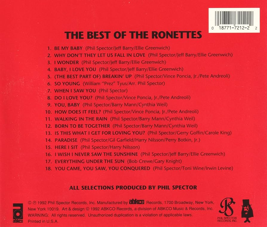 The Best of The Ronettes レコード Amazon.co.jp: THE BEST OF THE RONETTES: ミュージック