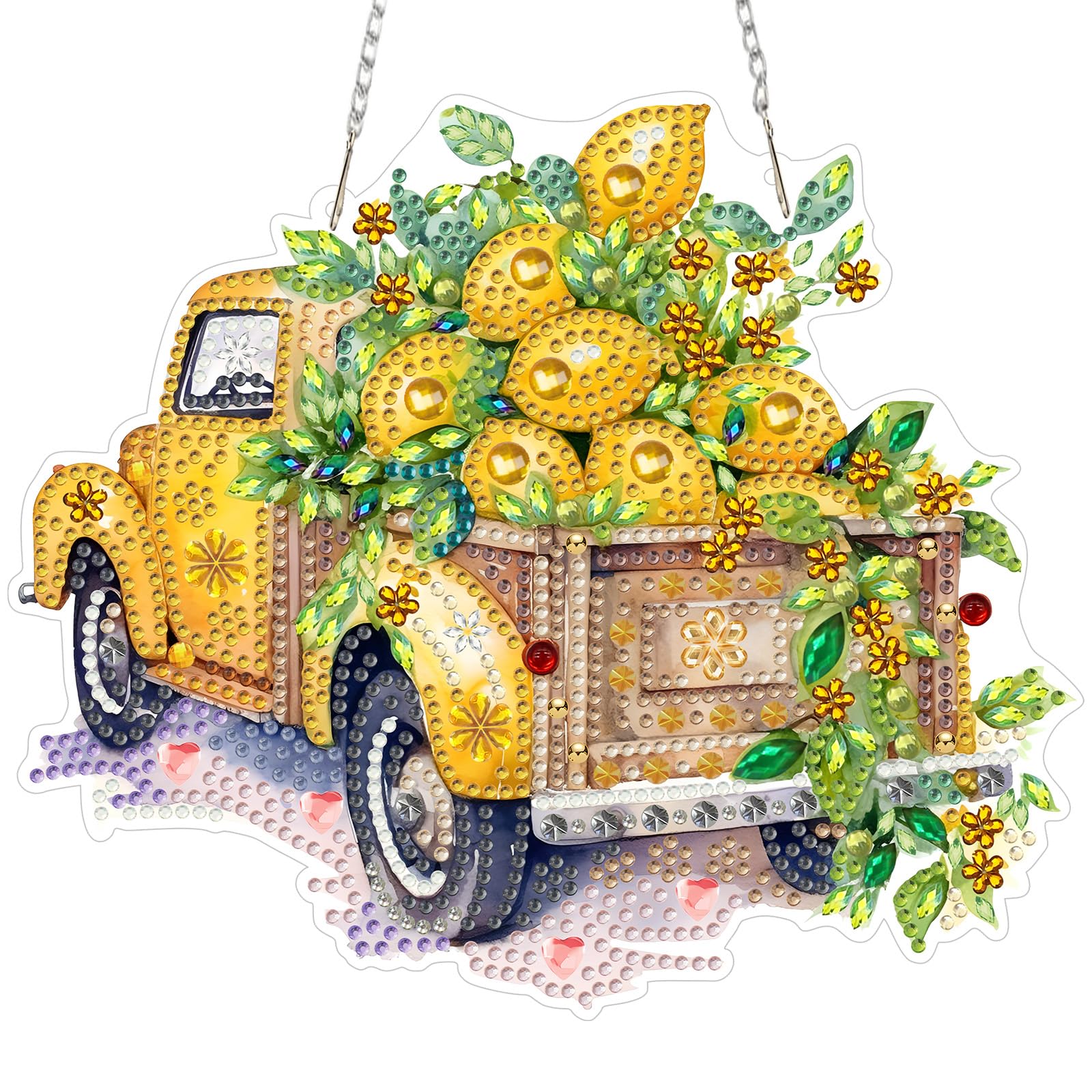 MEIYUDA Hanging 5D Diamond Art Kits Adults Lemon, DIY Diamond Painting Art Kit for Beginners Suncatcher, Home Wall Decor Arts and Craft Kits for Adults Kids — image 1