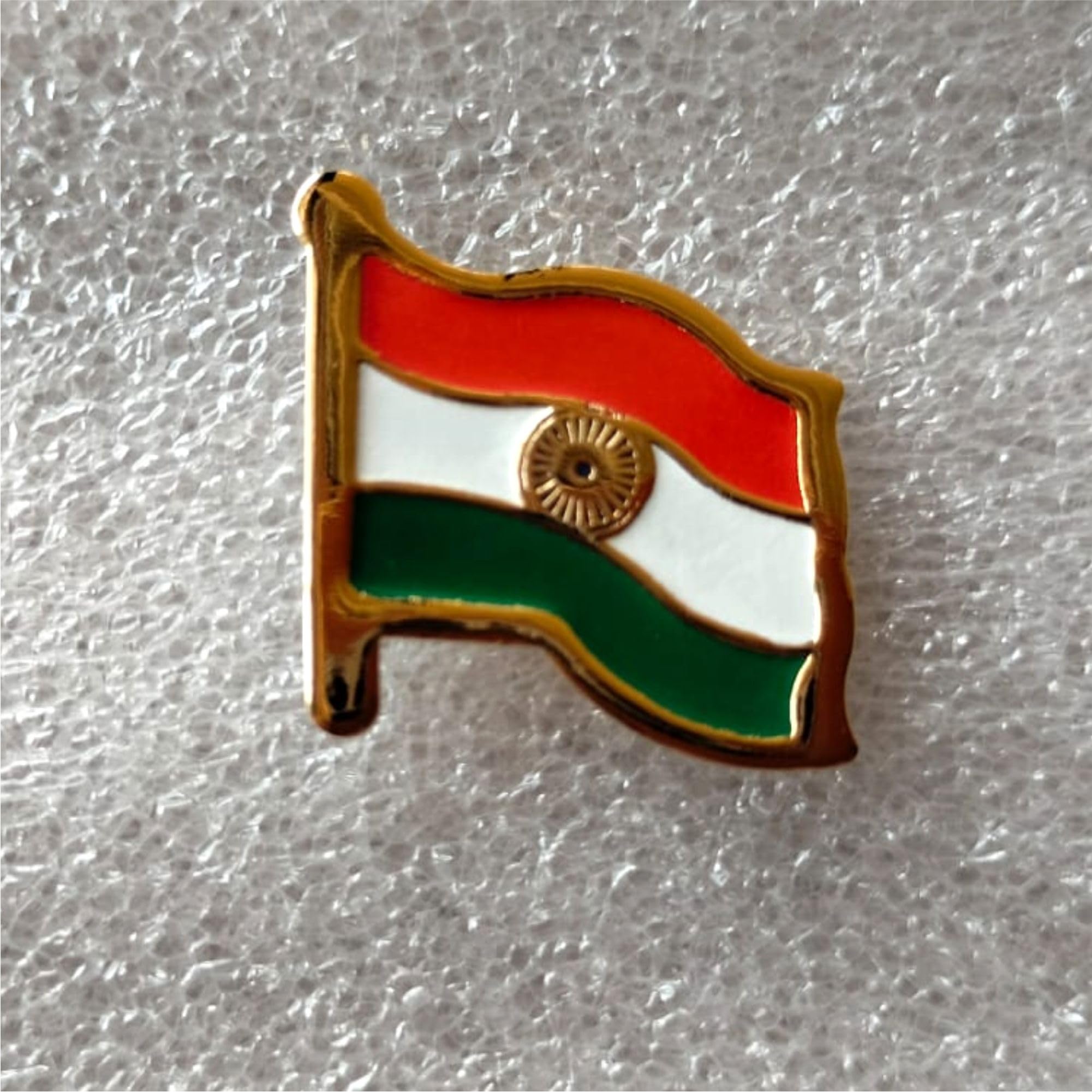 DLCCREATION Indian Flag Brass Laminated Lapel Pin/Brooch/Badge for Clothing Accessories - Medium Size (B07XQ7GXMY) Amazon Price History, Amazon Price Tracker