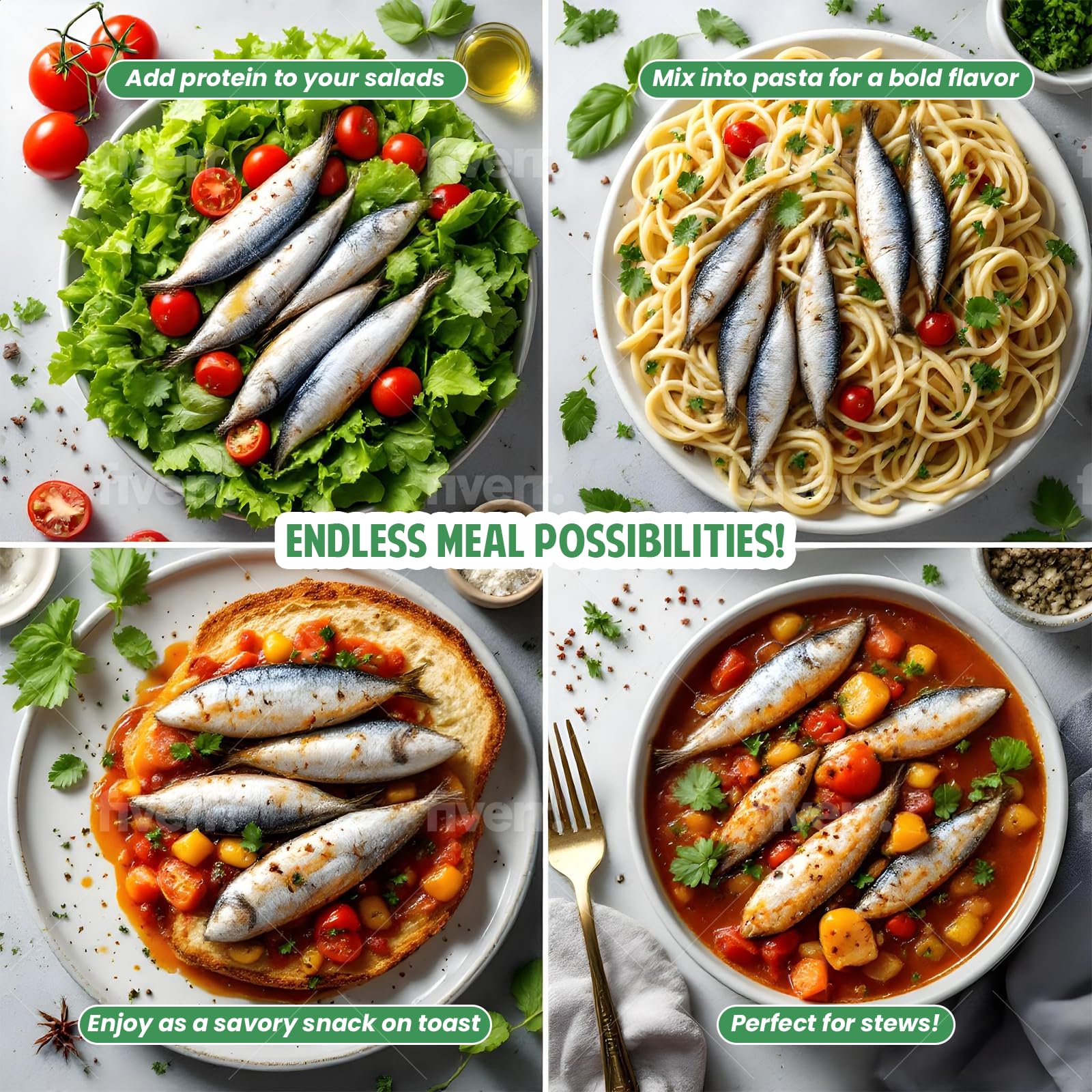Bake and Tango - Sardines in Extra Virgin Olive Oil - 4.4oz (Pack of 12) | Rich in Omega-3, High-Protein, Wild-Caught, Non-GMO, Gluten-Free, Perfect for Snacks, Salads, and Recipes (4.4oz, Extra Virgin Olive Oil)