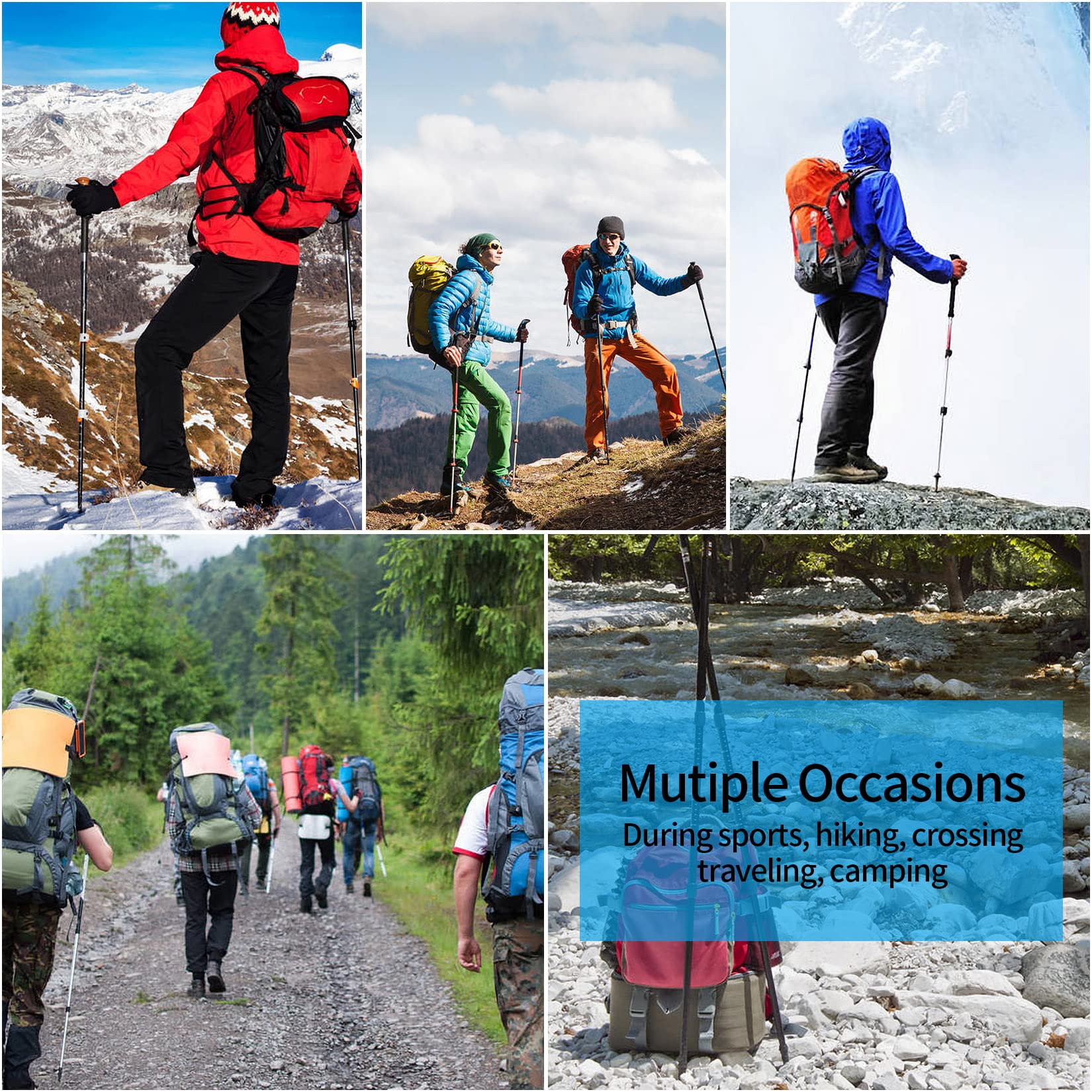 Gumowe nakładki do nordic walkingu, do kijków trekkingowych, asfaltu, żwiru, gór, wędrówek, wędrówek