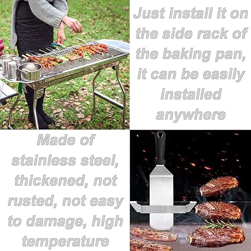 Miniatura 4 de Estante para espátula de barbacoa de acero inoxidable, soporte para espátula, soporte para herramientas de barbacoa, accesorios para parrilla, 2