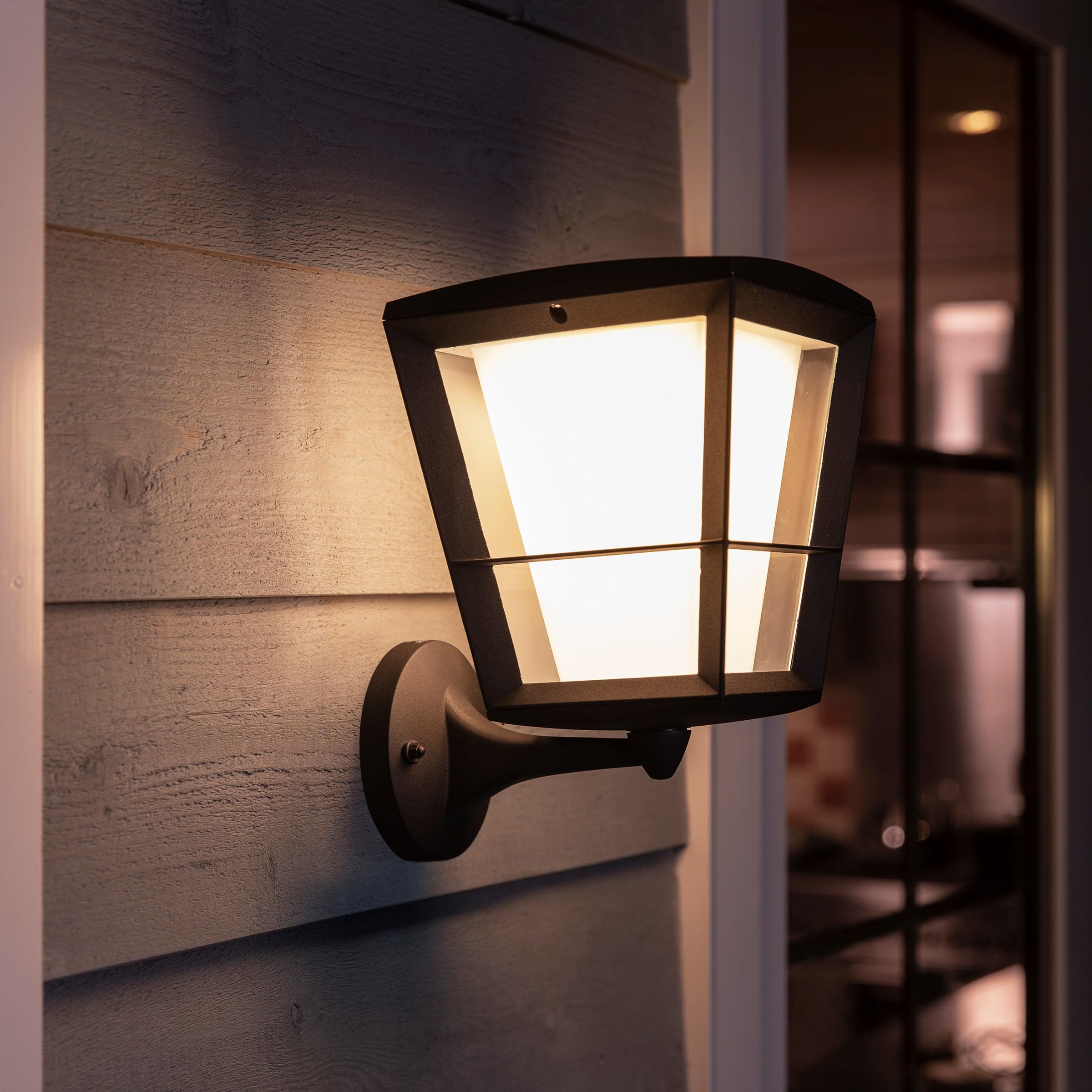 Philips Hue White & Color Ambiance ECONIC Applique extérieure montante - Noir, fonctionne avec Alexa, Google Assistant et Apple Homekit
