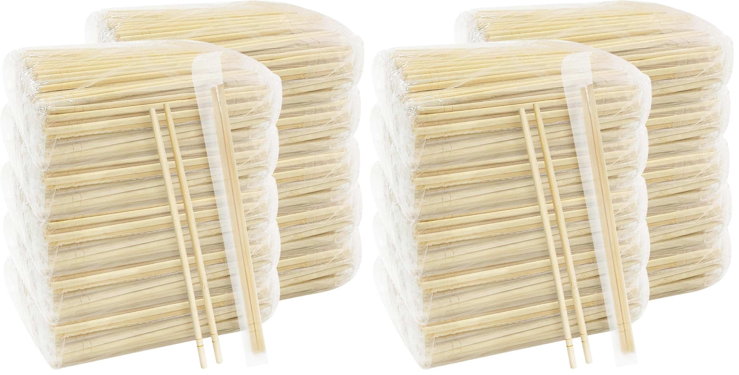 1000 Pairs 8 Inch Disposable Chopsticks, Separated Sleeved Individually Clear Packaged Wrapped Disposable Bamboo Chopsticks, Bamboo Wooden for Noodles, Sushi, Asian Food — Amazon image 8