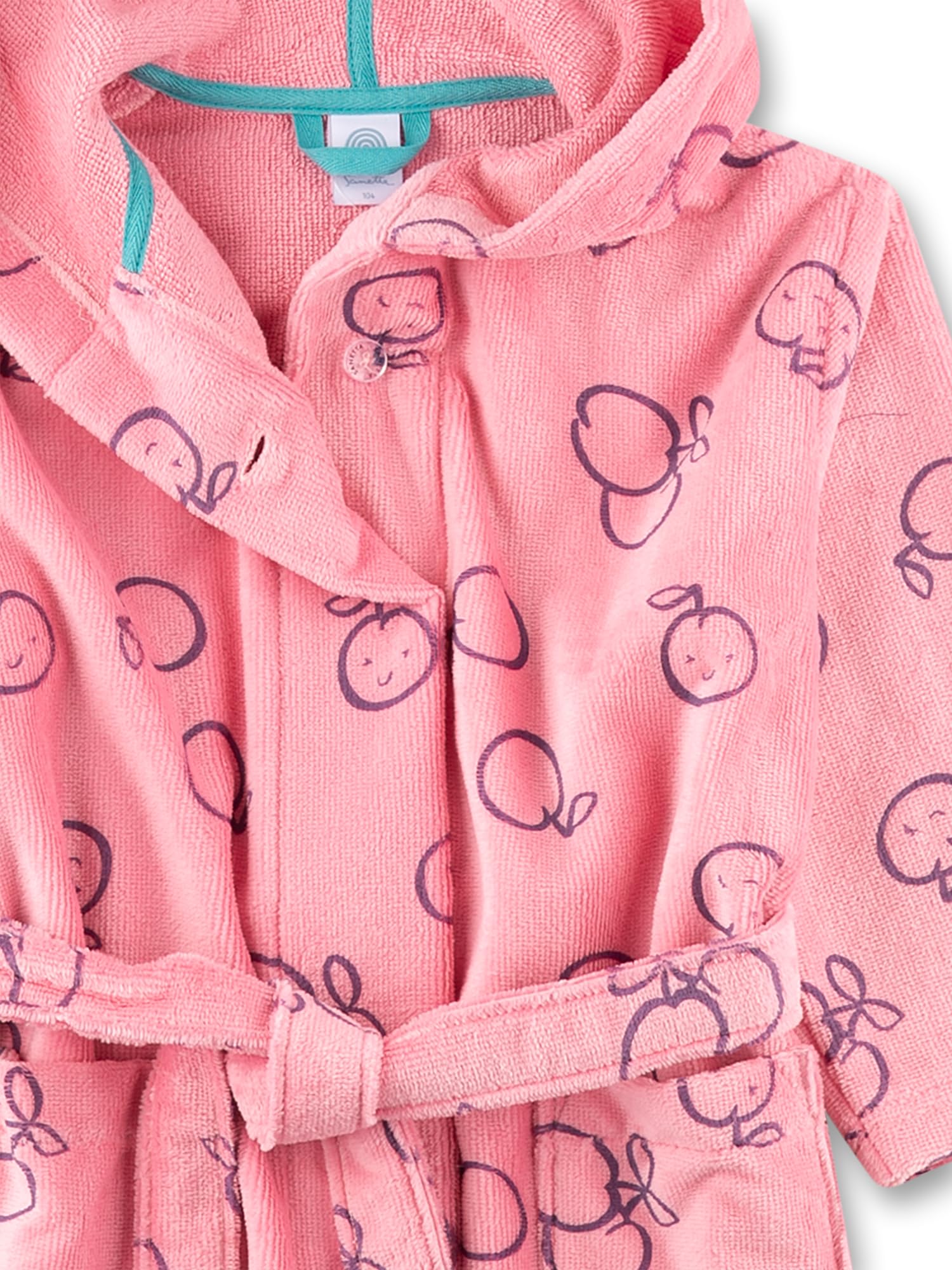 Sanetta Mädchen-Bademantel rosa Pflaumen | Hochwertiger und kuscheliger Bademantel aus Frottee für Mädchen.